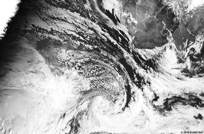 EUMETSAT visible over Africa, 0600 UTC 19 Dec 2016
