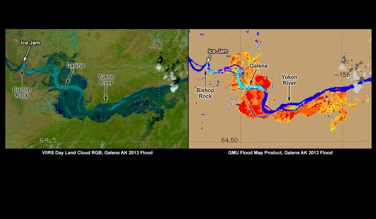 Satellite imagery of rivers