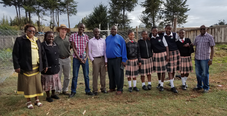 COMET ICD members pose with students and faculty from an all girls school in Kenya. .