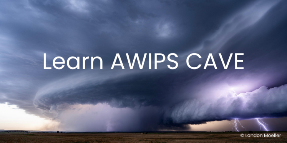 A photo of a thunderstorm with the course title. 