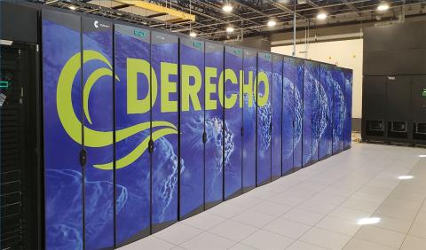 A photo of the Derecho supercomputer