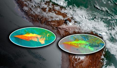 A satellite image showing the Earth from space