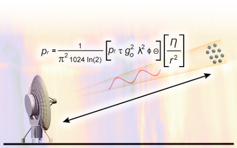 An illustration showing a wave coming out of a radar and an equation. 