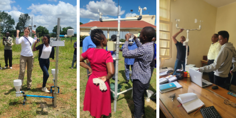 A collage showing 3D-PAWS installations in Southern Africa. 